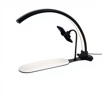 Lampu Meja Setengah Bulan 36W LED Terbaru 2026, Lampu Kecantikan dengan Kecerahan Dapat Diatur untuk Seni Kuku, Salon Bulu Mata - Dilengkapi Penyangga Ponsel