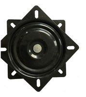 Plaque pivotante en acier robuste, peinture noire, rotation à 360 degrés pour chaises, design moderne pour salle à manger, cuisine, chambre, bateau