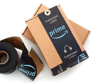 Tùy chỉnh in logo nước kích hoạt gia cố tráng keo Carton Đóng Gói dính giấy & phim Kraft băng giấy cho hộp niêm phong - Product Image 1