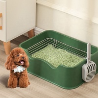 Inodoro de entrenamiento para perros y gatos, rectangular, lavable, de gran capacidad, con bandeja para orina, al por mayor