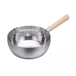 Durable Aluminum Alloy Soup Pot Japanese Style Saucepan <b>with</b> Wooden Handle Kitchen Cooking Pot Wholesale Manufacturer - Product Image 5