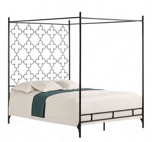 Letto in Ferro con Telaio Alto Singolo o Matrimoniale, Supporto <span class=keywords><strong>per</strong></span> Zanzariera Bianco e Nero - Product Image 4