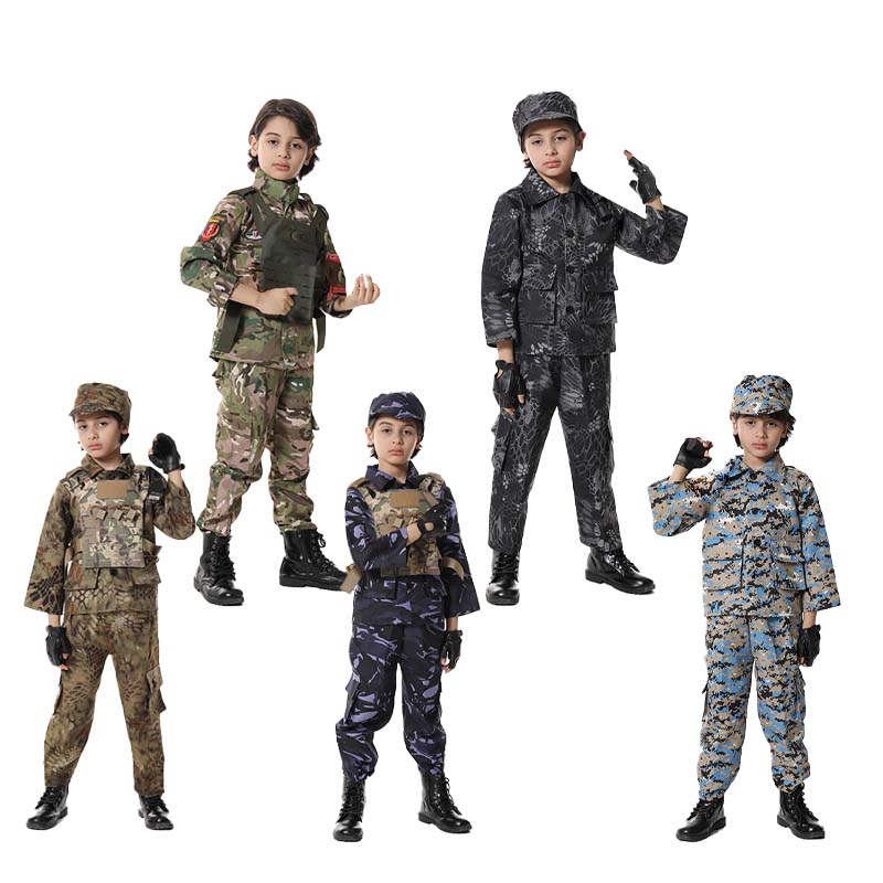 Hot Style Army Uniform for Children Army Soldier Costumes for Children Kids Graduation Party Role Play Halloween Clothes