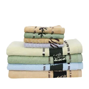 Morden Luxury Hot Selling 100% Bamboo Fiber Terry Soft Touching Bathroom Woven Face Towel