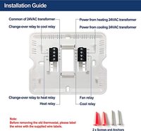 Systèmes de chauffage par le sol Telin AC701 Thermostat Opentherm Contrôle électrique sans fil du chauffage de l'eau Thermostat de pompe à chaleur CVC