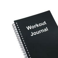 Carnet de planification fitness personnalisé avec logo imprimé, reliure spirale, pour la perte de poids, l'entraînement, le bien-être, les objectifs quotidiens et les exercices.