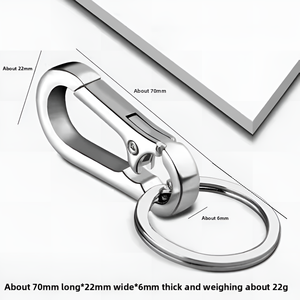 Móc khóa kim loại bán buôn, móc treo chìa khóa, kẹp với vòng khóa, khóa xoay, móc khóa dây đeo - Product Image 3