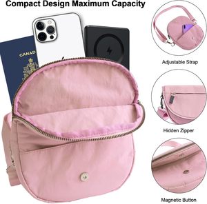 <span class=keywords><strong>Riñonera</strong></span> Lulu Personalizada para Mujer, Bolso <span class=keywords><strong>Bandolera</strong></span> de Nailon de 1 Litro para Viajes, Correr, para Cualquier Lugar, Mini Bolso de Hombro Tipo Lulu para Festivales - Product Image 5