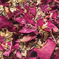 Pétalos de Rosa Secos Naturales de Alta Calidad, Confeti Biodegradable Ecológico y Colorido para Manualidades, Regreso a Clases, Bodas, Fiestas Nupciales, Zheng