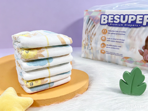 Pannolini usa e getta <span class=keywords><strong>Baron</strong></span> Cloud con stampa, in morbida polpa di cellulosa, traspiranti e con protezione 3D contro le perdite - Product Image 1