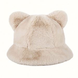 Wholesale Fashion Adult Fluffy Faux Fur Travel Casual All Seasons Bucket <b>Hats</b> with Removable Ears <b>for</b> Women - Product Image 4