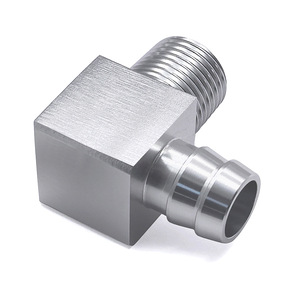 Adaptador de aluminio de 90 grados, 12 NPT a 58, para mangueras y tuberías de admisión de aire - Product Image 4