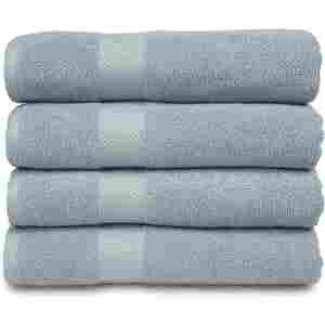 Vente flash - Serviettes de bain d'hôtel en coton 100% écologique, tissées, couleur unie, blanches, de luxe, 70x140cm - Product Image 1