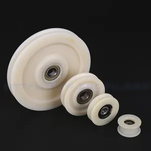 中国绳轮供应商定制塑料尼龙绳槽滑轮
