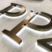 Letrero LED 3D Metálico Personalizado con Retroiluminación, IP65 Impermeable, Transformador, Control Remoto/WiFi, Pantalla Estática Multicolor para Exteriores