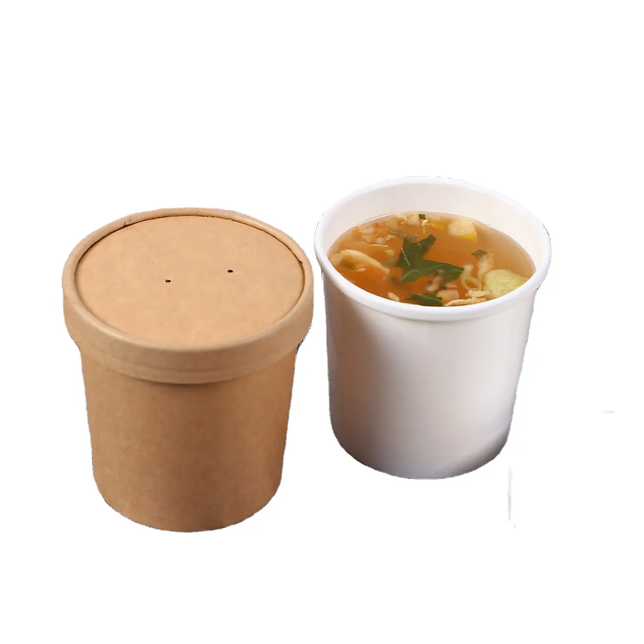紙製使い捨てスープ容器ボックス紙製スープボウル/ホットフードパッキングカップ