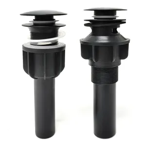 Badezimmer gebürstet Nickel Pop-up Waschbecken Abfluss mit Überlauf für Gefäß Toilette Waschtisch Kunststoff Waschbecken Abfluss Pop - Product Image 1