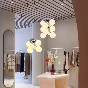 Lámpara de Techo Moderna de Cristal con Forma de Perro Robot Molecular, Estilo Nórdico Minimalista, Luz LED Cálida, Control Remoto por Aplicación - Product Image 5