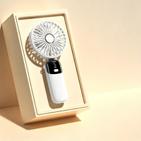 Ventilateur portable pliable USB rechargeable 20000mAh, autonomie 6-8h, 5 vitesses, affichage numérique, mini-refroidisseur de bureau/extérieur, cadeau