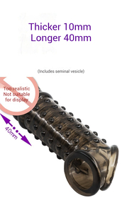 Herren Double Lock verdickte körnige Schwimmpunkt-Ejakulation verzögerung Wolf Tooth <span class=keywords><strong>Crystal</strong></span> <span class=keywords><strong>Sleeve</strong></span> - Product Image 4