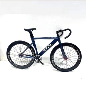 Xe đạp bánh cố định 700C hợp kim nhôm màu đen trắng vàng, bán tại xưởng. - Product Image 5