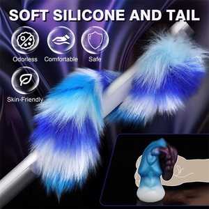 Moule en silicone pour gode le moins cher, plug anal en forme de queue de renard longue et pelucheuse, plug anal avec base en T, plug anal mignon pour cosplay femmes hommes - Product Image 2