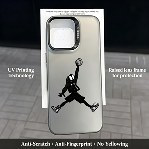 <span class=keywords><strong>Coque</strong></span> antichoc en TPU noir avec motif joueur de basketball sautant et cadre de protection d'objectif pour <span class=keywords><strong>iPhone</strong></span> 17 16 15 14 13 Pro Max - Product Image 2