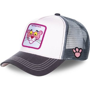 Gorra de béisbol de malla Pink Panther unisex, blanca y gris, transpirable, protección solar, moda primavera-verano, venta al por mayor, deportiva de 5 paneles - Product Image 1