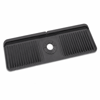 Tapis de protection anti-éclaboussures réutilisable en silicone pour robinet, à rainures ondulées, style bouton, antidérapant, pour évier et comptoir, attrape-eau