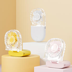 Ventilador <span class=keywords><strong>de</strong></span> Aire Plegable Portátil Mini, Recargable por USB, Motor sin Escobillas, Nuevo Diseño para Colgar en el Cuello, Uso en Exteriores, Idioma Inglés - Product Image 3