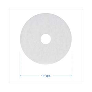 Boardwalk BWK4016WHI 16-Inch White Diamond Polishing Floor Pads Grinding & <b>Buffing</b> Pads for Granite Application 5/Carton - Product Image 4