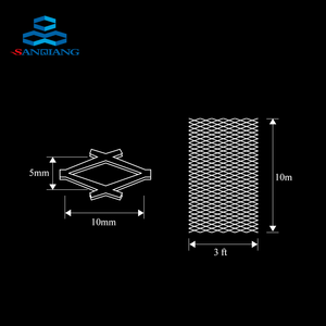 Bán Buôn 4ft Electro Mạ Kẽm Mở Rộng Lưới Cuộn Kim Cương Hình Dạng Lỗ Đồng Bằng Dệt Đục Kỹ Thuật Cho Tường Thạch Cao Lưới - Product Image 3