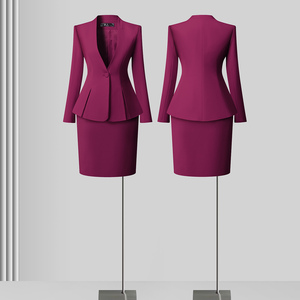 Ensemble de tailleur professionnel pour femme, nouvelle collection printemps-automne, tenue d'interview é<span class=keywords><strong>l</strong></span>égante pour directrices d'hôtel, combinaison de travail - Product Image 4