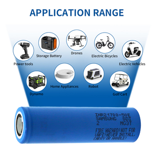 סוללת ליתיום-יון גלילית בעלת קיבולת גבוהה EU STOCK INR21700 50E <span class=keywords><strong>3.7v</strong></span> 5000mAh 10A לכלי עבודה חשמליים ואופניים חשמליים, ניתנת לטעינה - Product Image 2