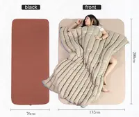 IFUNWOD materassino gonfiabile pieghevole portatile per 2 persone con materassino gonfiabile portatile con sacco letto leggero per dormire