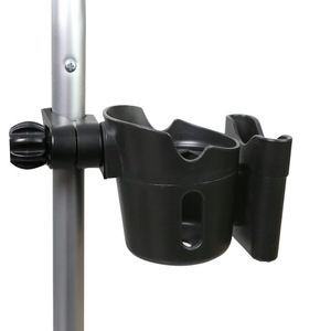 Porte-gobelet DURAPOWER avec support pour téléphone, noir, 10,5x9,5x17 cm, pour fauteuil roulant et utilisation en extérieur - Product Image 2
