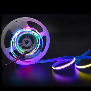 Cob发光二极管条Cob发光二极管灯S RGB 10毫米160发光二极管项目安装3毫米5毫米可调白色IC1903青铜Luces警灯100