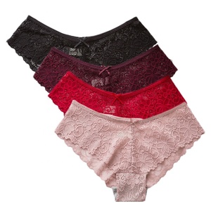 Sous-vêtements personnalisés pour femmes, <span class=keywords><strong>dentelle</strong></span>, coton, élasthanne, <span class=keywords><strong>shorty</strong></span>, sous-vêtements de <span class=keywords><strong>haute</strong></span> qualité, coton, <span class=keywords><strong>taille</strong></span> basse, culottes en gros - Product Image 1