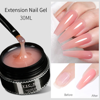 Gel de construction pour extension d'ongles nude 30 ml, haute viscosité, pour manucure en salon, livraison rapide, faible MOQ, vente en gros