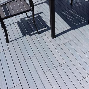 Terraza PE enclavamiento a presión clic tablero salida de fábrica coextrusión DIY WPC patio cubierta <span class=keywords><strong>azulejos</strong></span> - Product Image 3