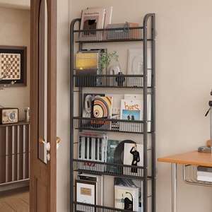 Étagère à 5 niveaux en métal étroit de 17,5 pouces de large pour rangement derrière la porte, bibliothèque étroite, étagère à épices pour cuisine, garde-manger, salle de bain, placard, buanderie - Product Image 6