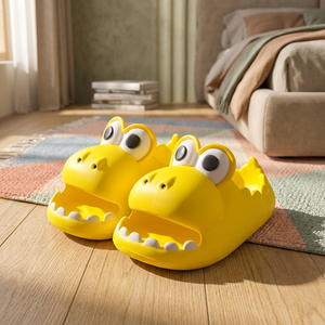 Chaussons gonflables dinosaures tendance à bout ouvert pour intérieur, semelle extérieure légère en EVA pour l'hiver, l'été et le printemps - Product Image 3
