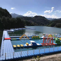 Plateforme flottante modulaire en cubes, pont flottant, passerelle, ponton, plateforme de baignade, quai flottant en plastique pour bateaux et jet-skis