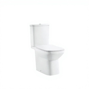Conjunto de Inodoro y Lavabo de Cerámica de Dos Piezas, Diseño Moderno con Drenaje en Forma de P, para Hotel - Product Image 2