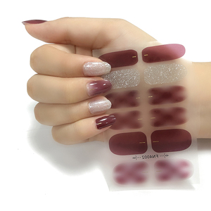Suministro personalizado al por mayor, envolturas de <span class=keywords><strong>uñas</strong></span> con purpurina dorada metálica 3D, accesorio de plástico, pegatinas para decoración de <span class=keywords><strong>uñas</strong></span> de Gel, calcomanías, diseño colorido - Product Image 3