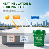 Revêtement de toiture imperméable et isolant thermiquement, peinture de toiture réfléchissante haute performance pour toitures extérieures de bâtiments