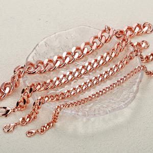 स्वास्थ्य उपचार के लिए ठोस कॉपर क्यूबन चेन लिंक ब्रैसलेट लिंक ब्रेसलेट - Product Image 3