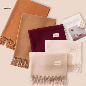 Bufanda de Cachemira Sintética Joker para Otoño e Invierno, Chal Sencillo y Cálido para Damas, Marca OEM, Venta al Por Mayor - Product Image 1