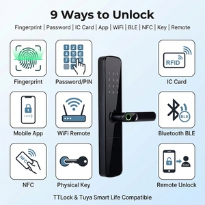 <span class=keywords><strong>Serrure</strong></span> Intelligente Tuya 2026 avec Ttlock RFID Empreinte Digitale Cloud pour Porte en Bois ou en Aluminium, Intégration Smart Home et Contrôle d'Accès - Product Image 4