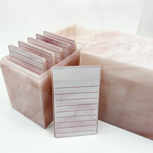 Pallet Xếp Lông Mi 10 Lớp Bán Chạy Có Nắp Đậy/Gạch Lông Mi Acrylis Có Nắp Đậy/Hộp Xếp Lông Mi Trắng Hồng Cẩm Thạch Có Nắp Đậy - Product Image 6